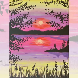 soleil couchant happy paint
